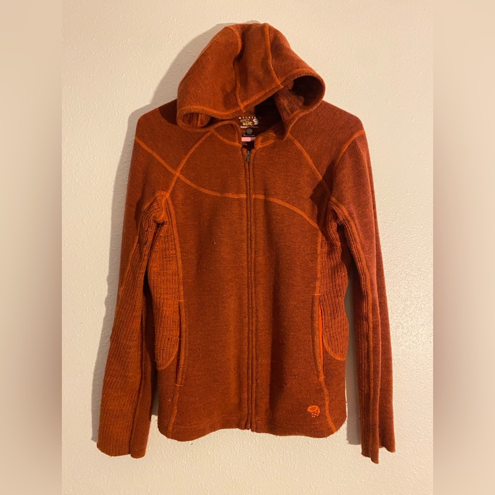 Mountain hardwear wool zip up hoody